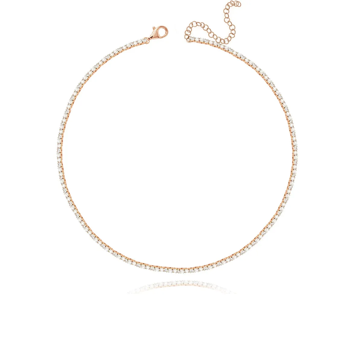 Diamond Tennis Choker Necklace