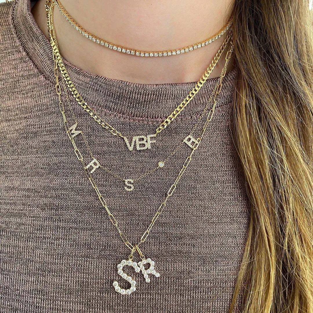 Diamond Tennis Choker Necklace