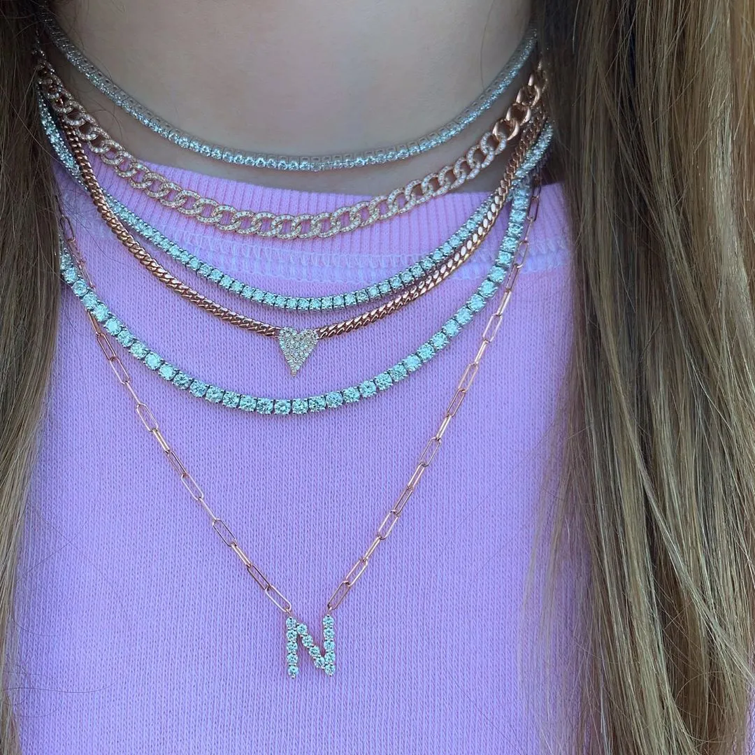 Diamond Tennis Choker Necklace
