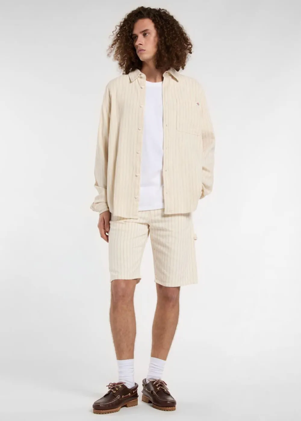 Dickies Service Stripe Shirt Egret Cream