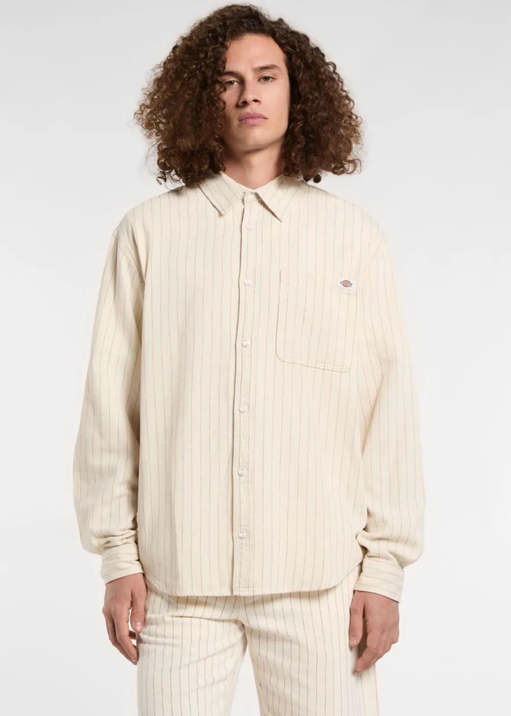 Dickies Service Stripe Shirt Egret Cream
