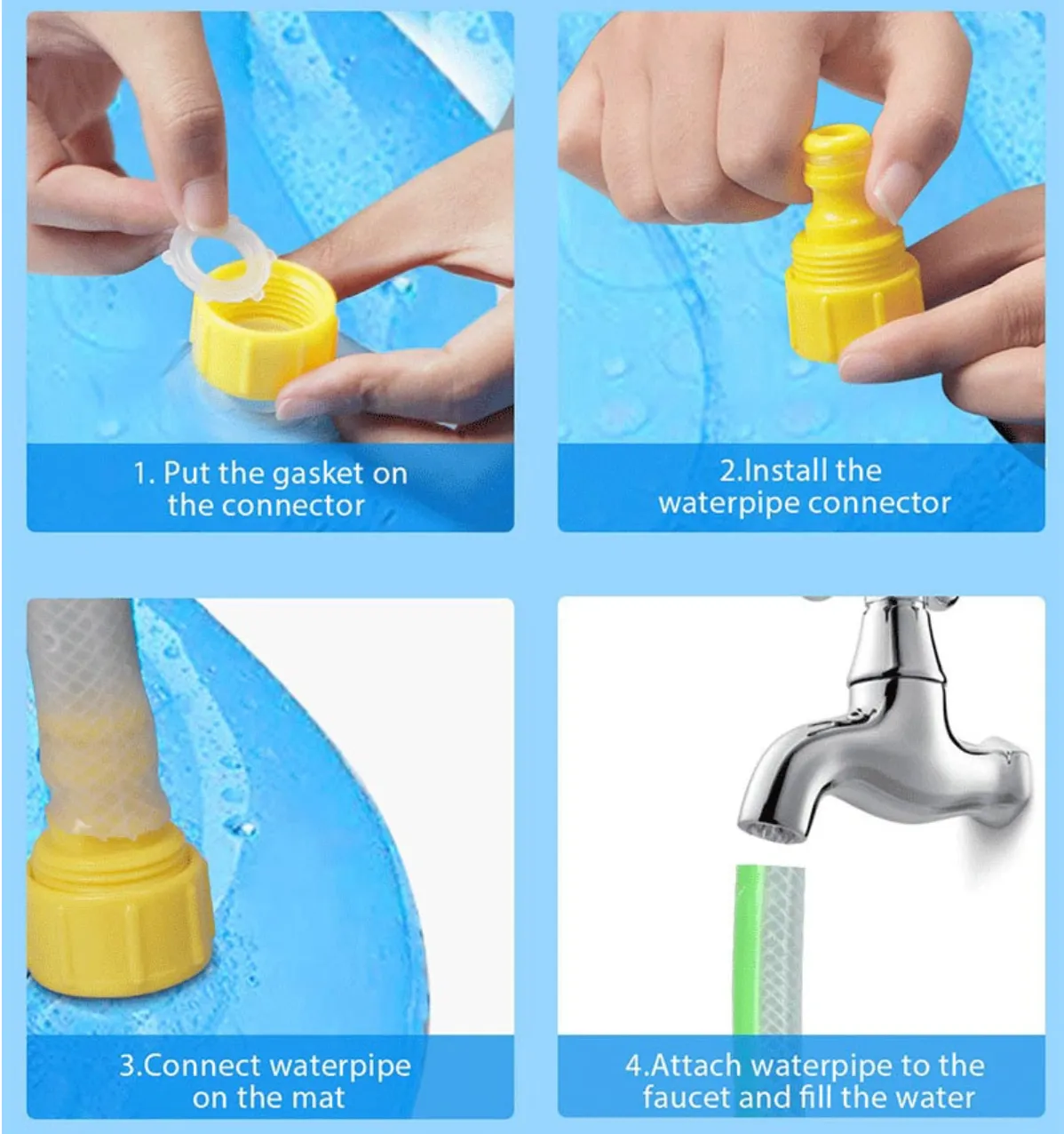 Dog Pool with Sprinklers | Summer Outdoor Water Play Mat