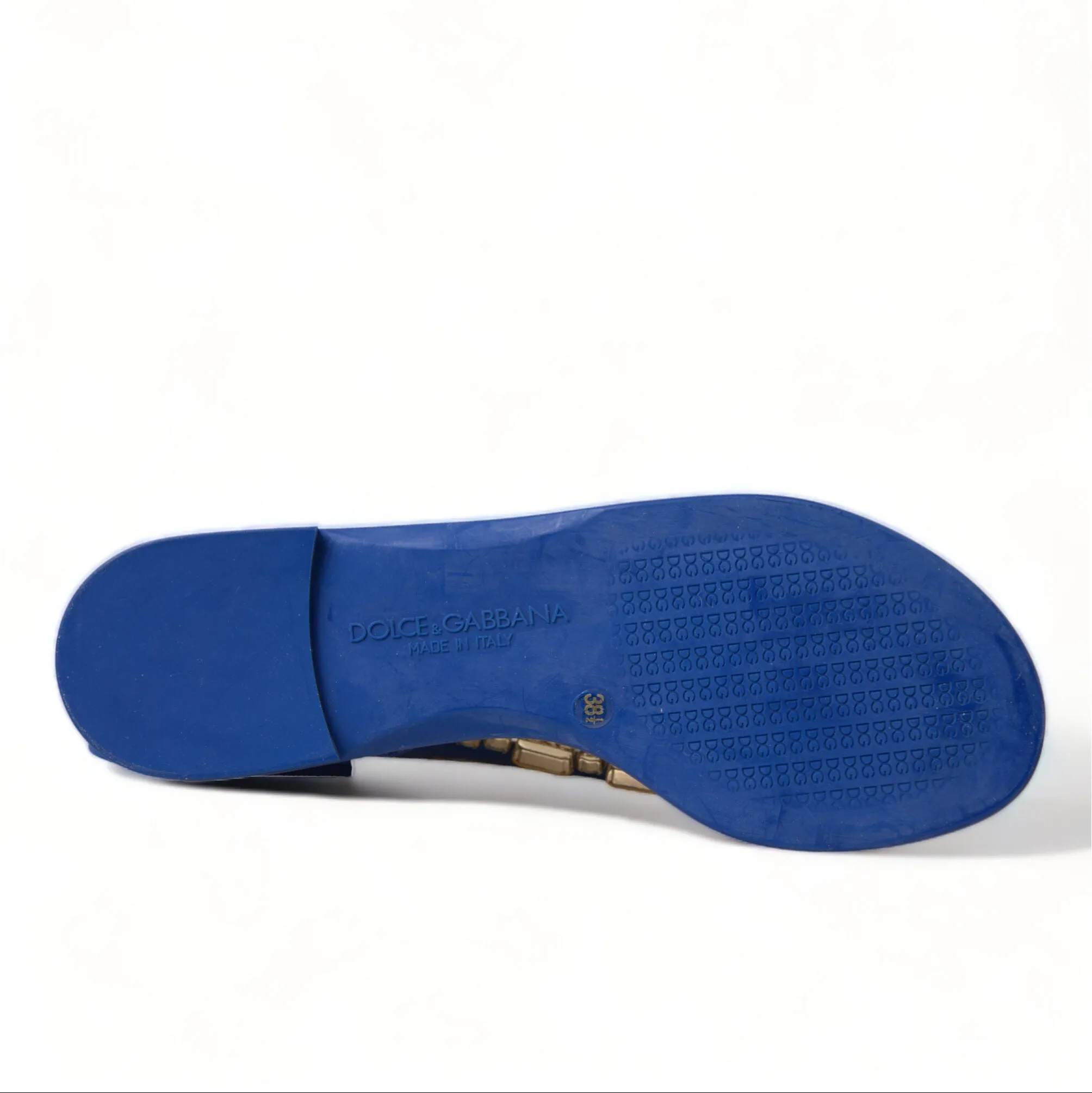 Dolce & Gabbana Elegant Blue Leather Sandals