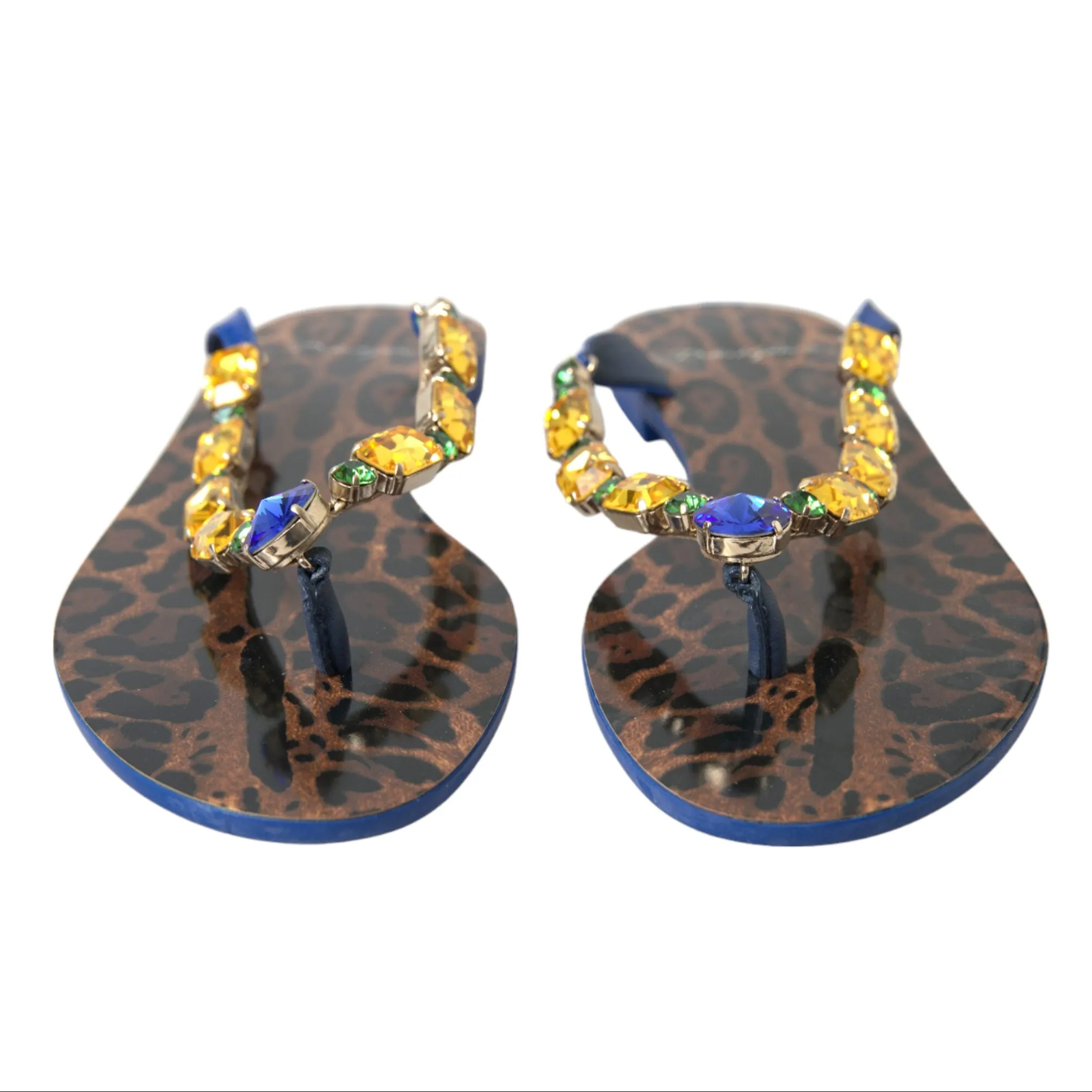 Dolce & Gabbana Elegant Blue Leather Sandals