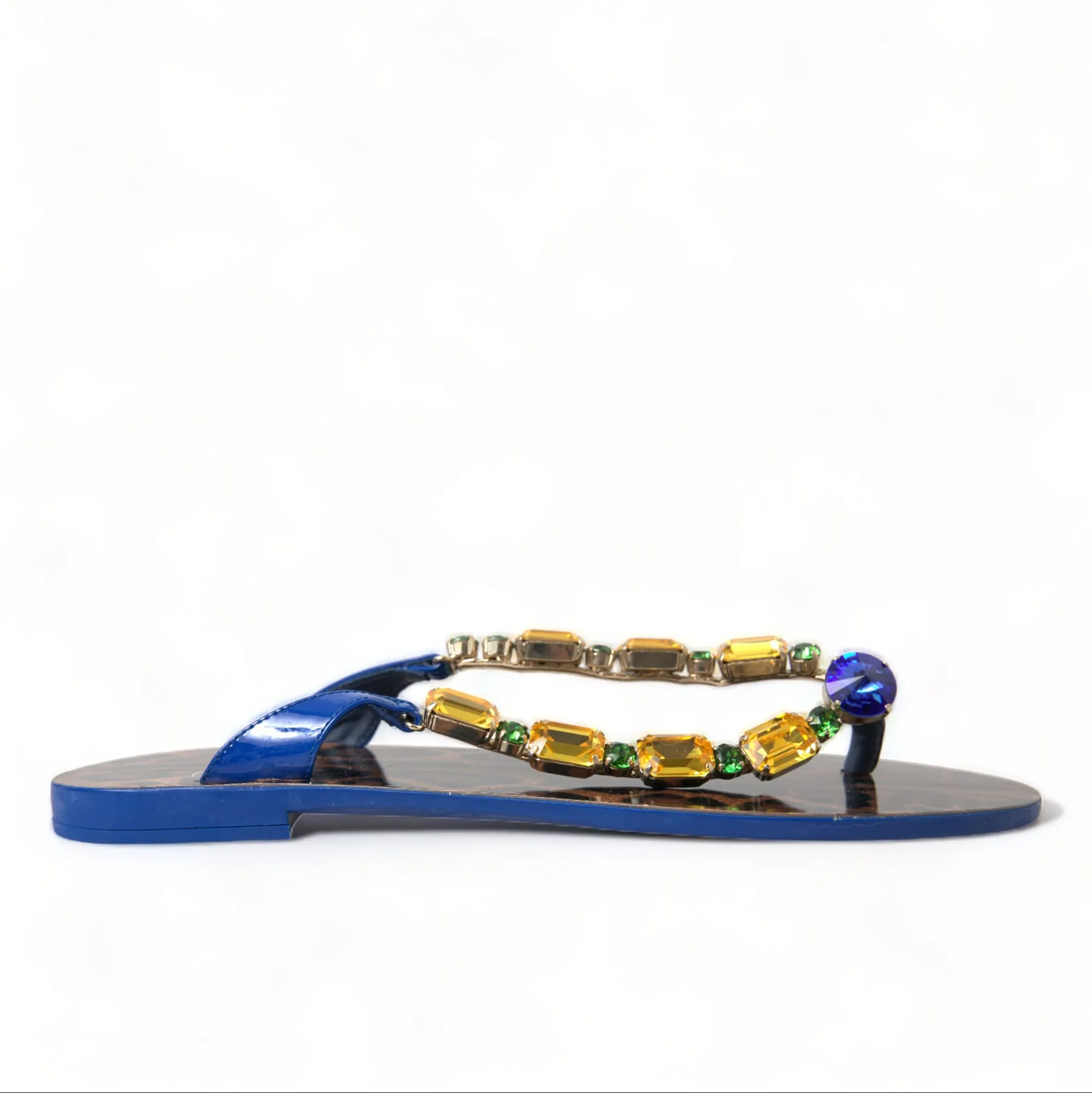 Dolce & Gabbana Elegant Blue Leather Sandals