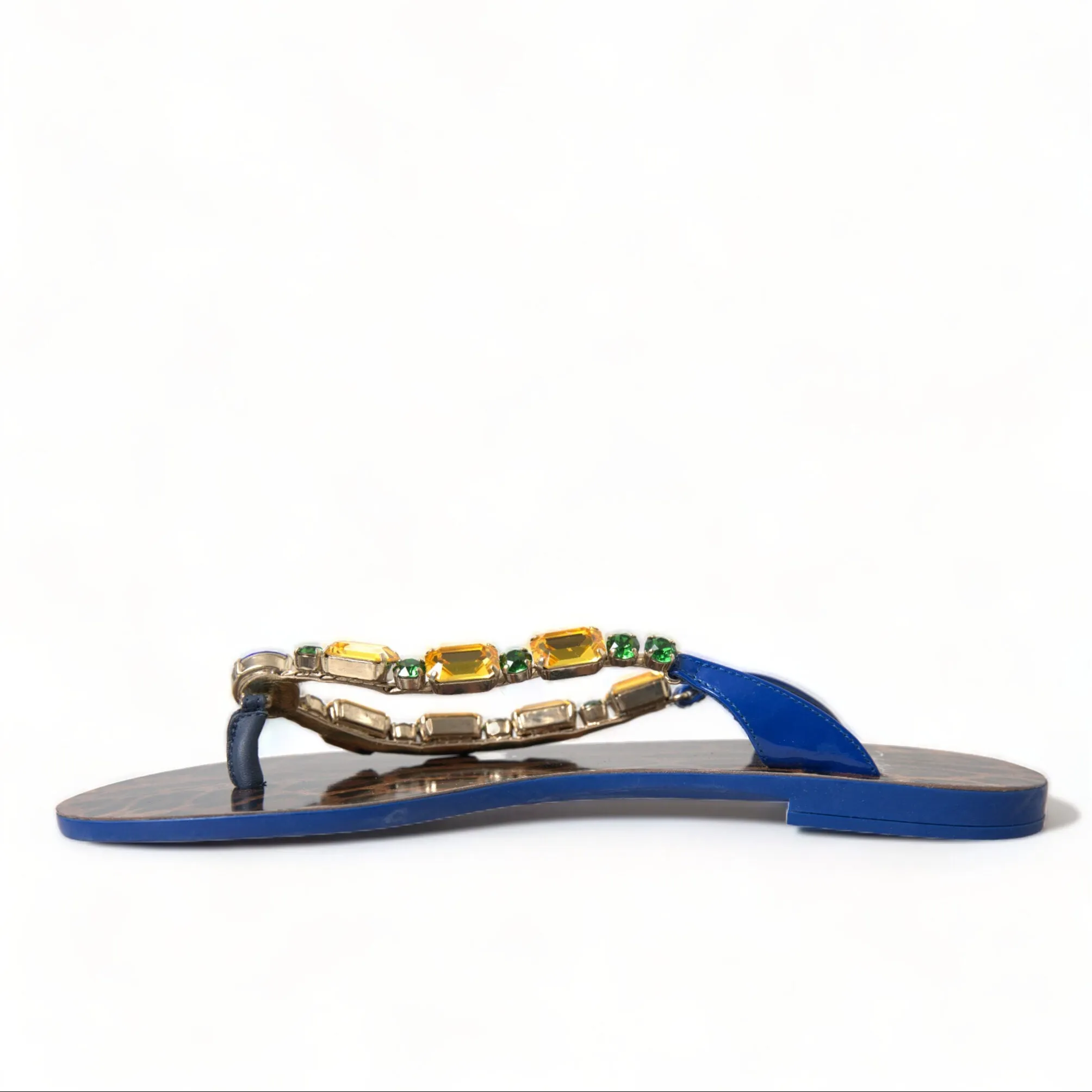 Dolce & Gabbana Elegant Blue Leather Sandals
