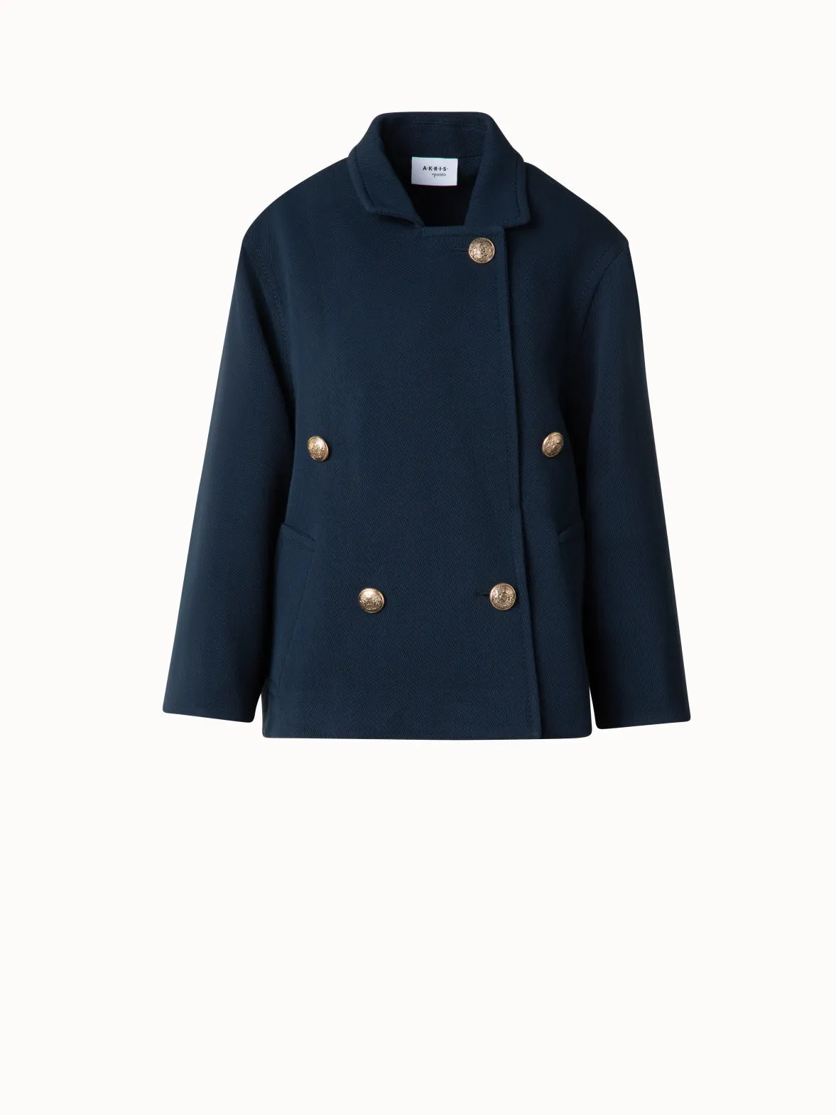 Double-Breasted Wool Pea Coat
