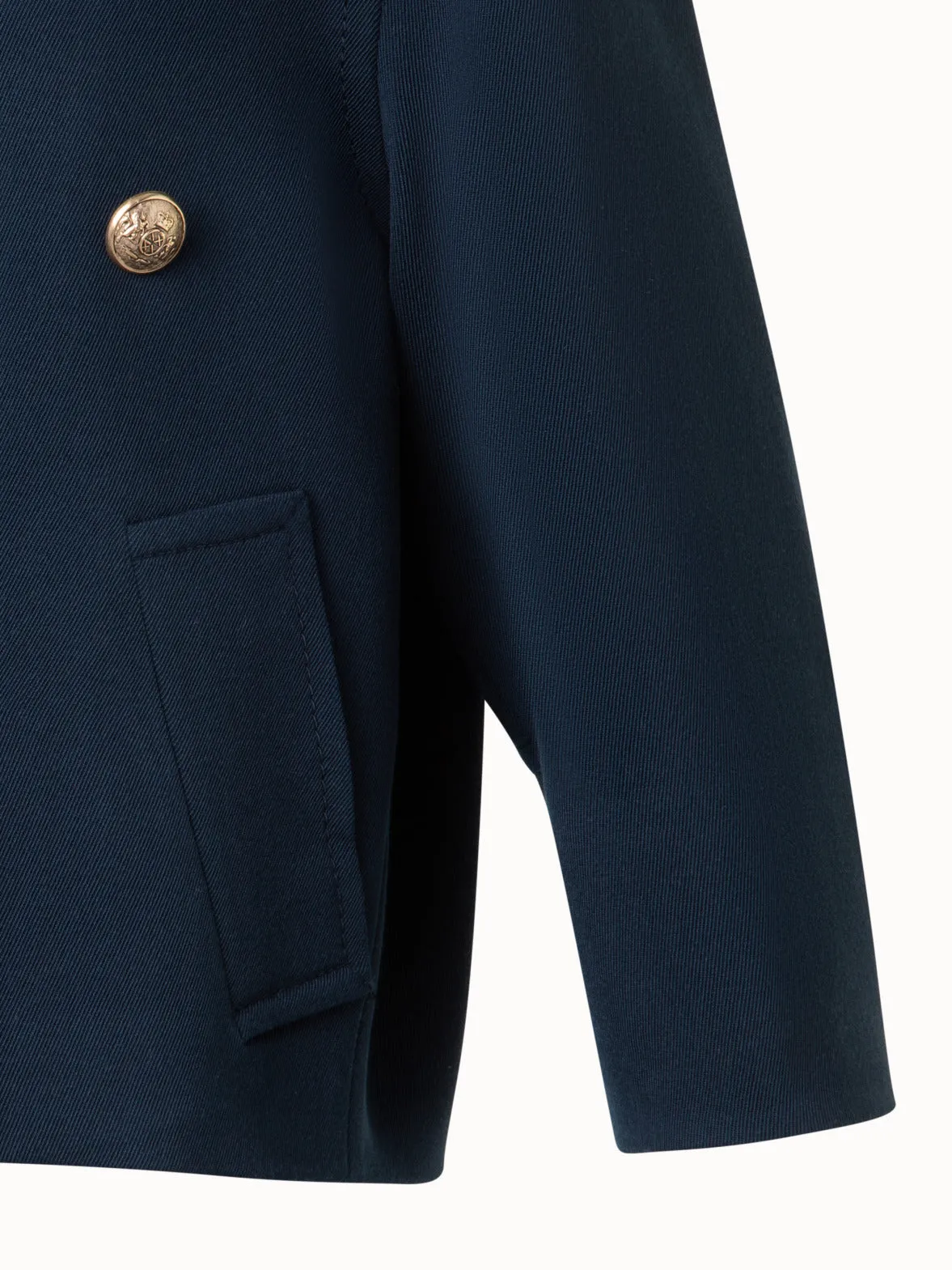Double-Breasted Wool Pea Coat