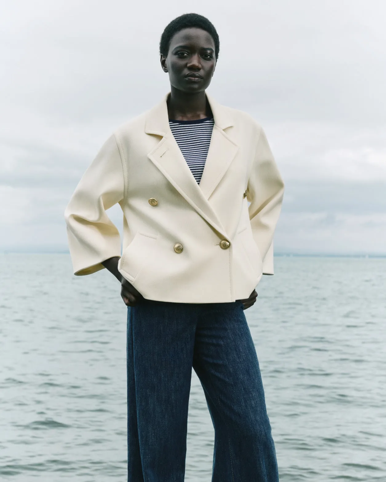 Double-Breasted Wool Pea Coat