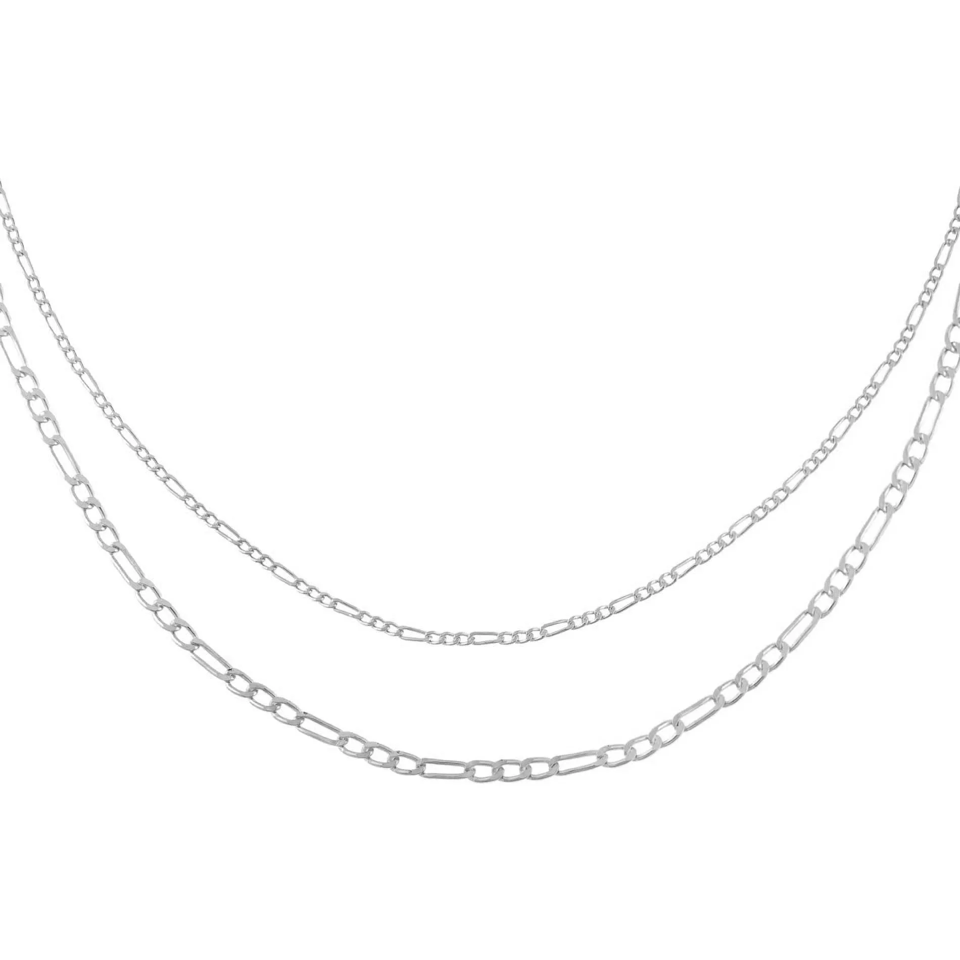 Double Chain Figaro Necklace