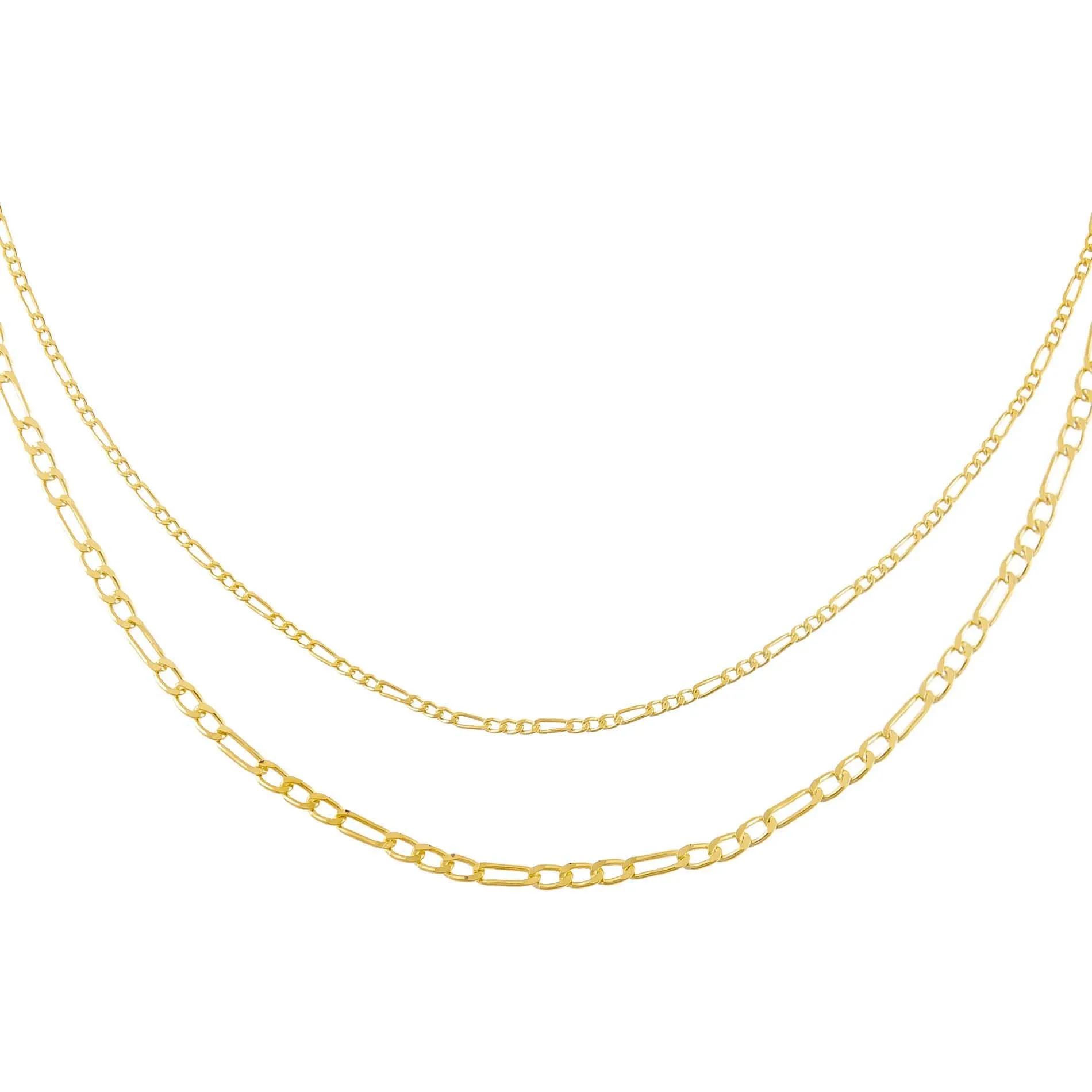 Double Chain Figaro Necklace