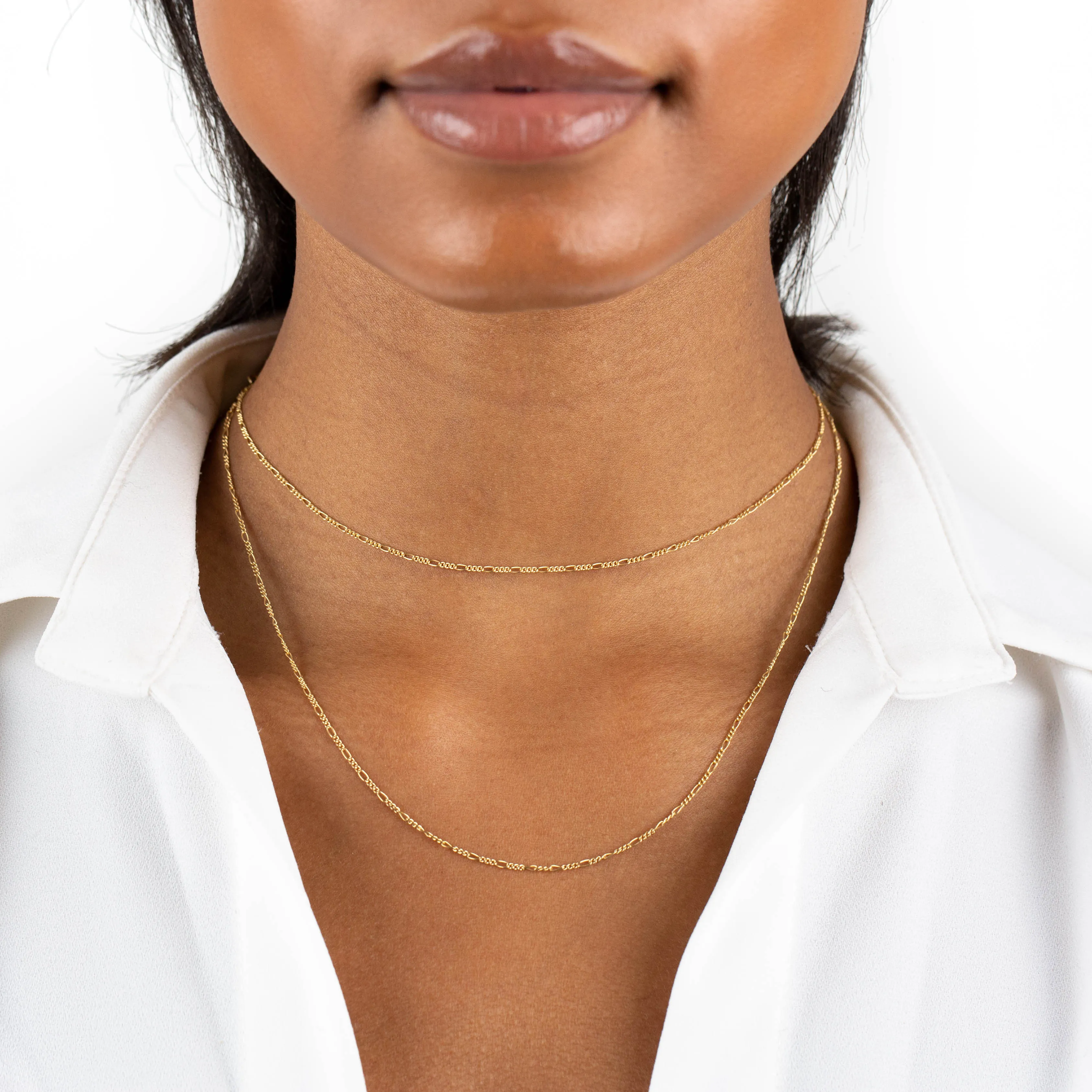 Double Chain Figaro Necklace