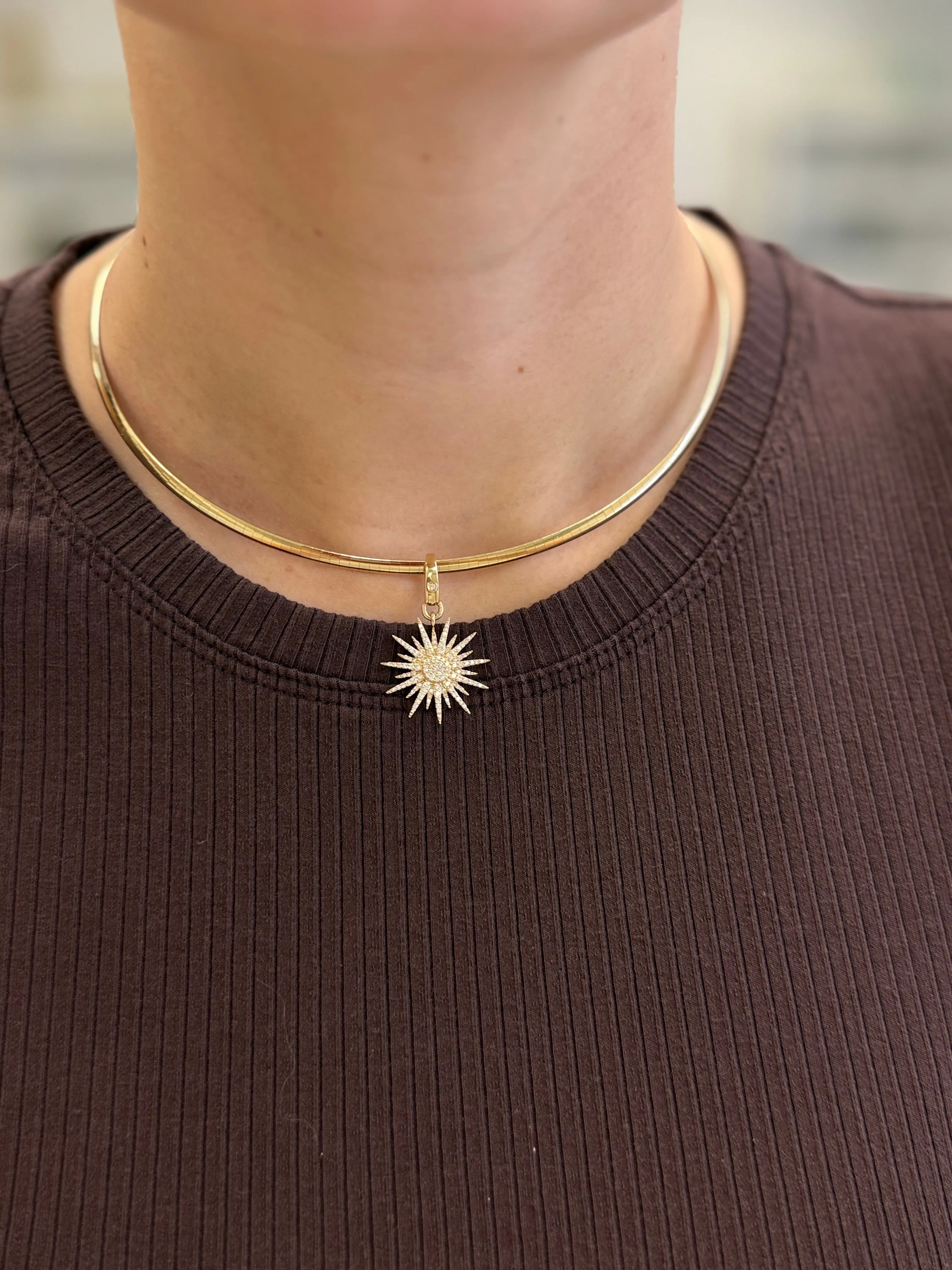 Double Sided Gold Collar Necklace