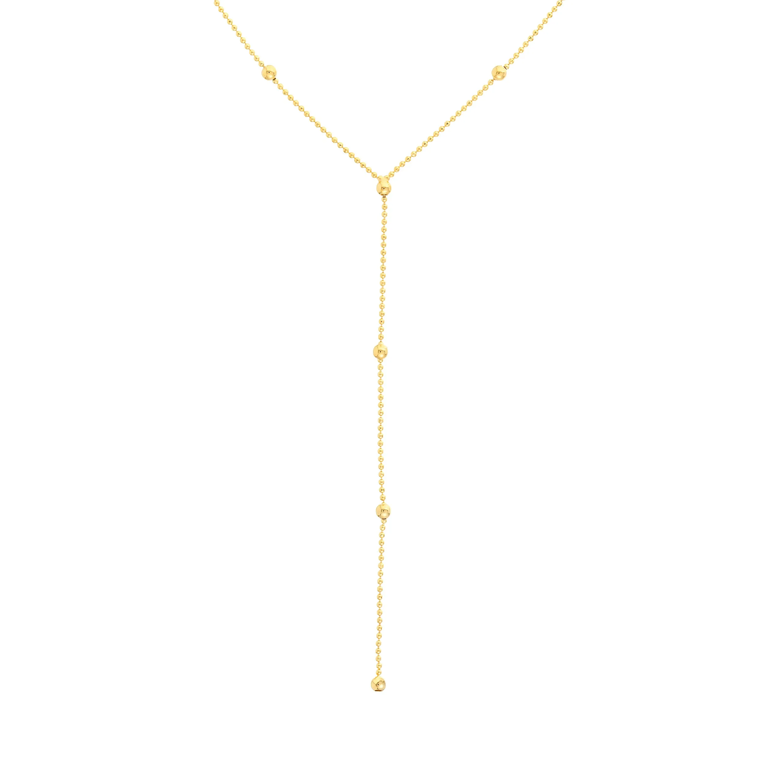 Double Stranded Bead Station Drop Necklace
