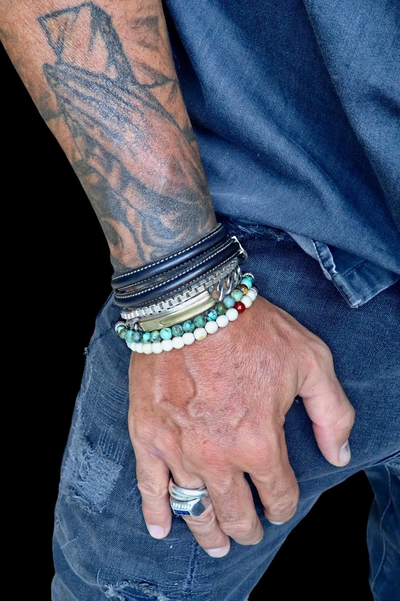 DOUBLE WRAP LEATHER BRACELET