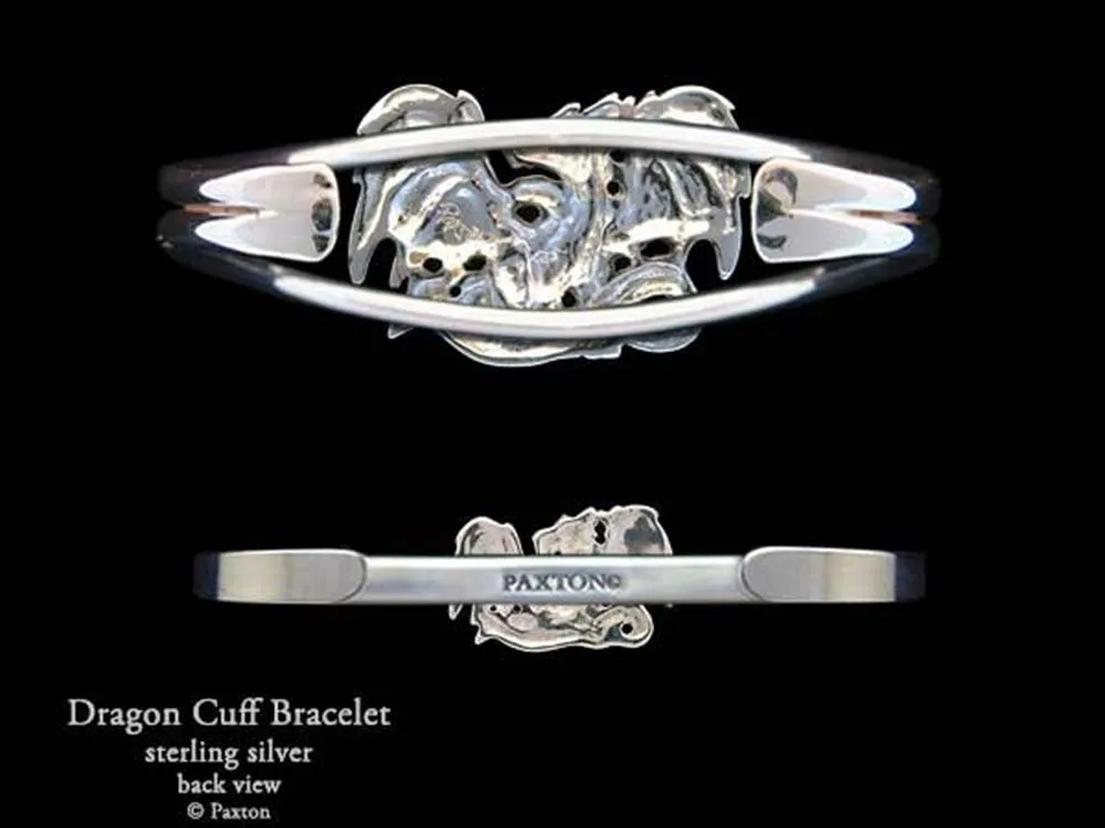 Dragon Cuff Bracelet Sterling Silver