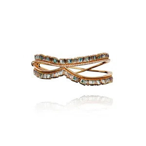 Draped Ruched Ribbon Cuff