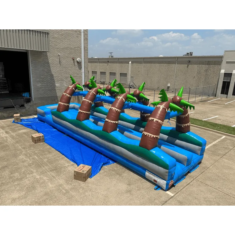 Dual Lane Dura-Lite Palm Tree Slip n Splash