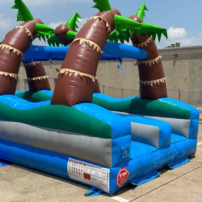 Dual Lane Dura-Lite Palm Tree Slip n Splash