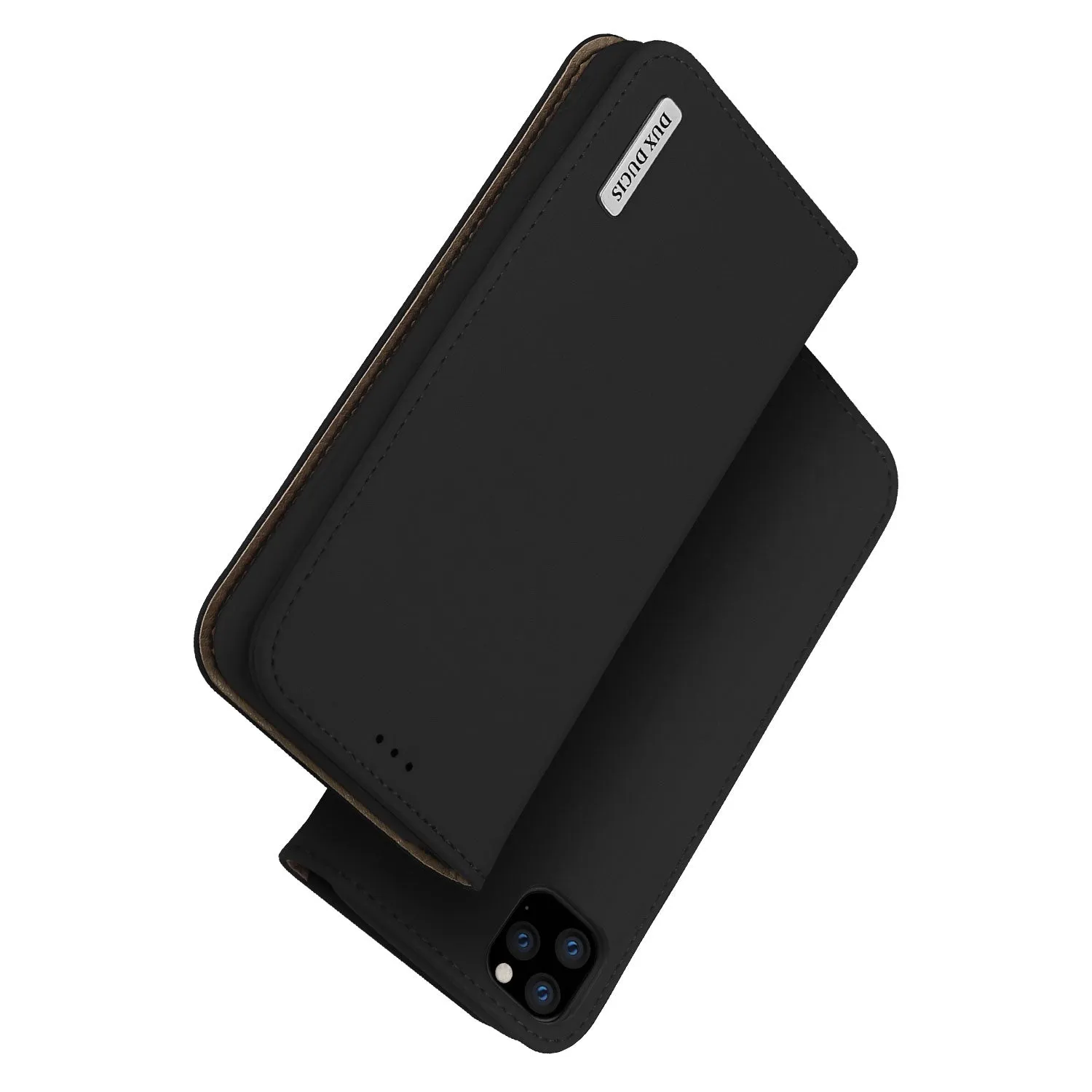 DUX DUCIS for iPhone 11 pro MAX 2019 Luxury Genuine Leather Magnetic Flip Cover Full Protective Case with Bracket Card Slot black