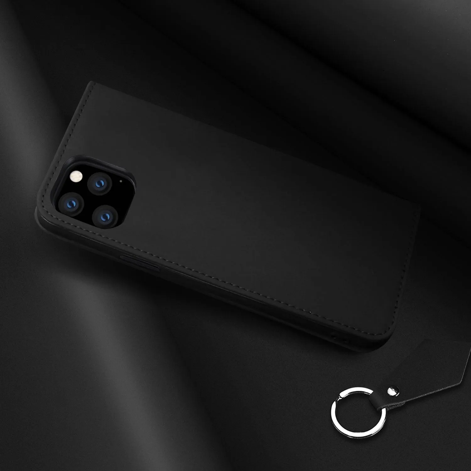 DUX DUCIS for iPhone 11 pro MAX 2019 Luxury Genuine Leather Magnetic Flip Cover Full Protective Case with Bracket Card Slot black