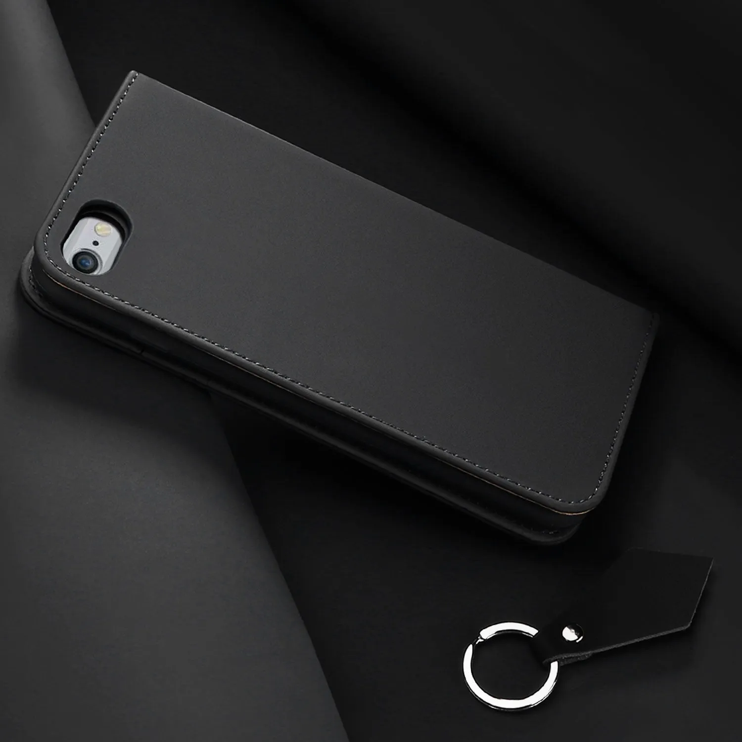 DUX DUCIS For iPhone 6 plus / 6s plus Luxury Genuine Leather Magnetic Flip Cover Full Protective Case with Bracket Card Slot black
