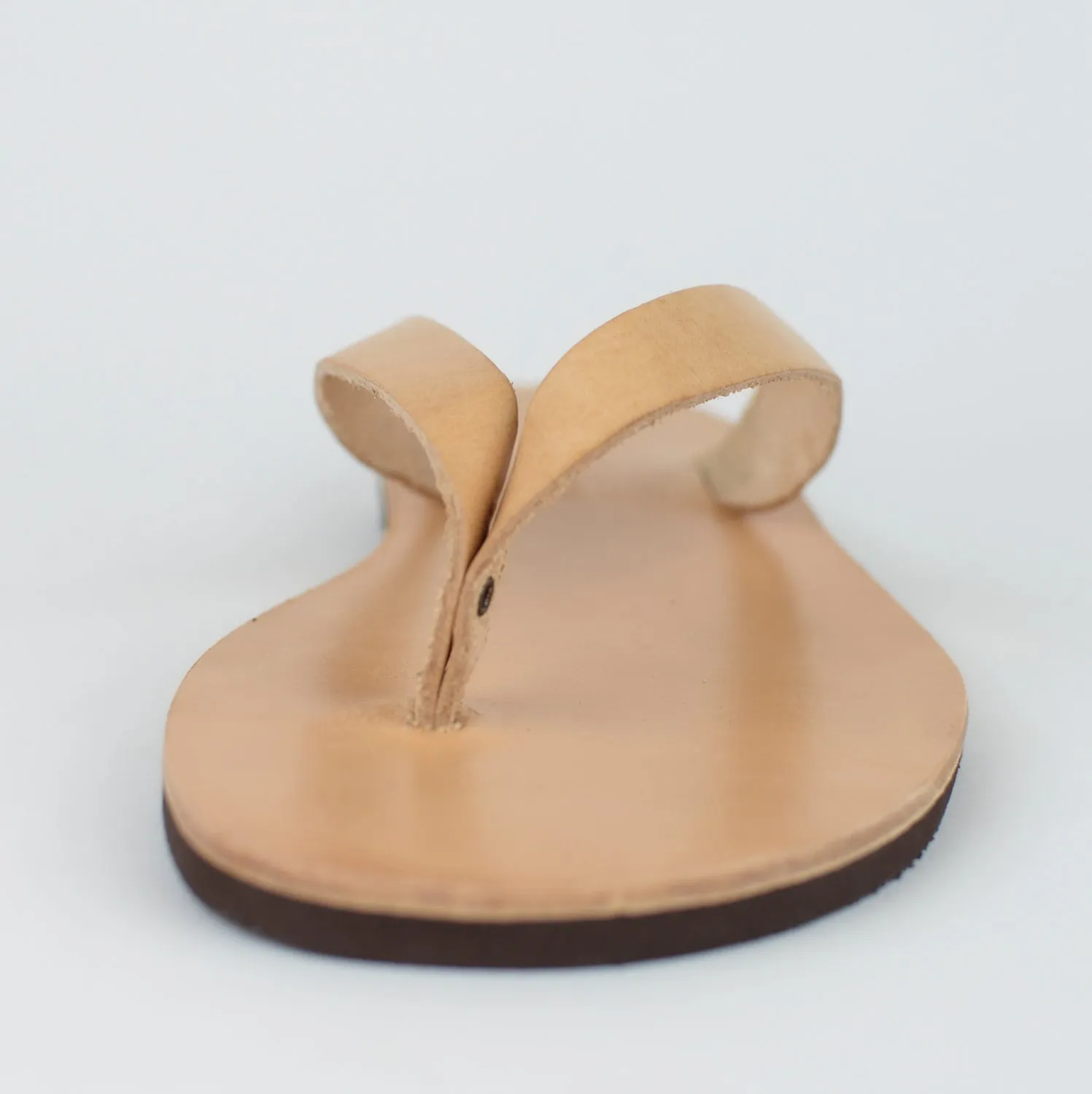 DYONISOS NATURAL LEATHER FLIP-FLOPS