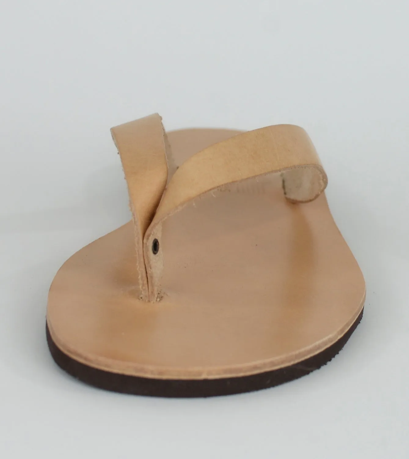 DYONISOS NATURAL LEATHER FLIP-FLOPS