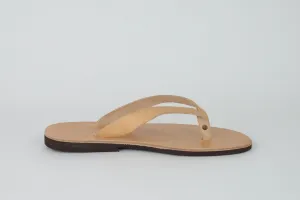 DYONISOS NATURAL LEATHER FLIP-FLOPS