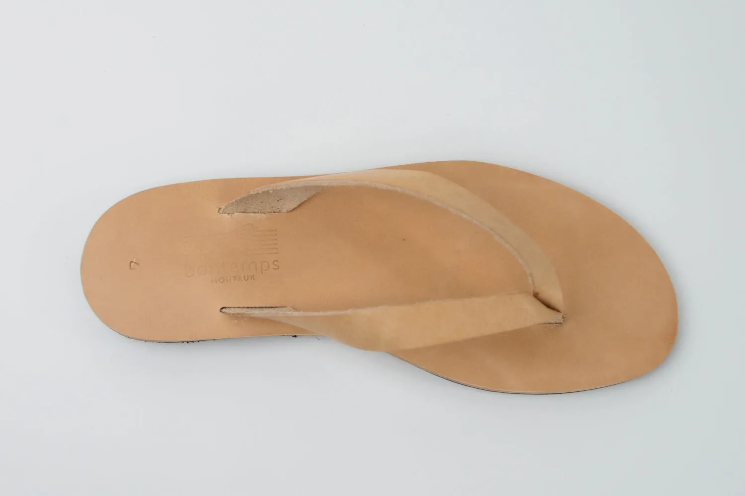 DYONISOS NATURAL LEATHER FLIP-FLOPS