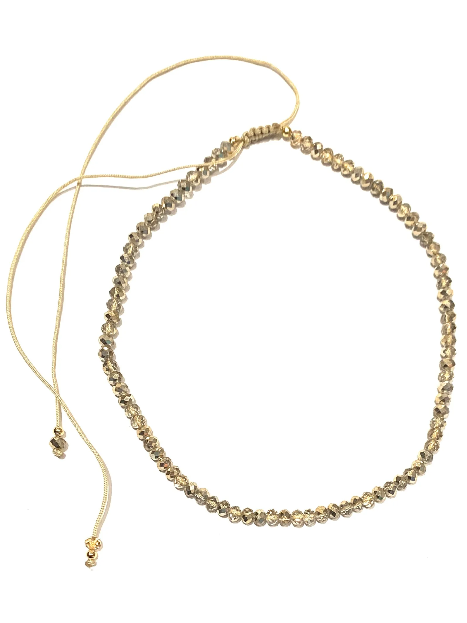 E-HC DESIGNS- Full Crystal Adjustable Choker (many colors available)