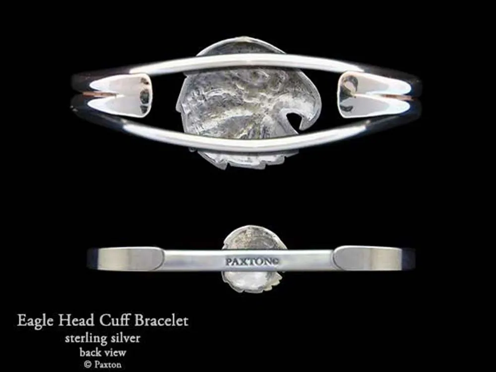 Eagle Head Cuff Bracelet Sterling Silver