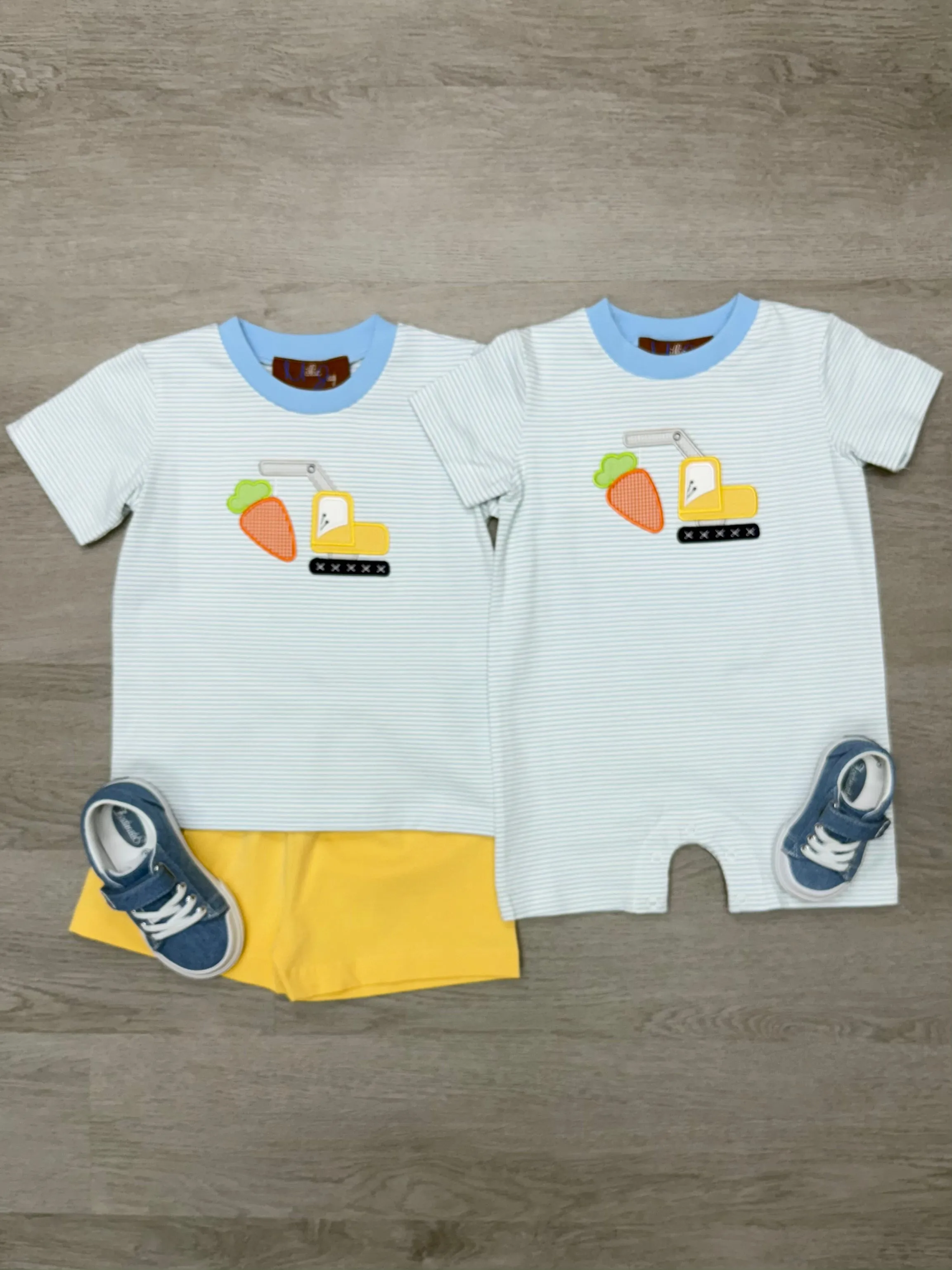 Easter Time Applique Boys Short Set