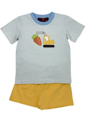 Easter Time Applique Boys Short Set