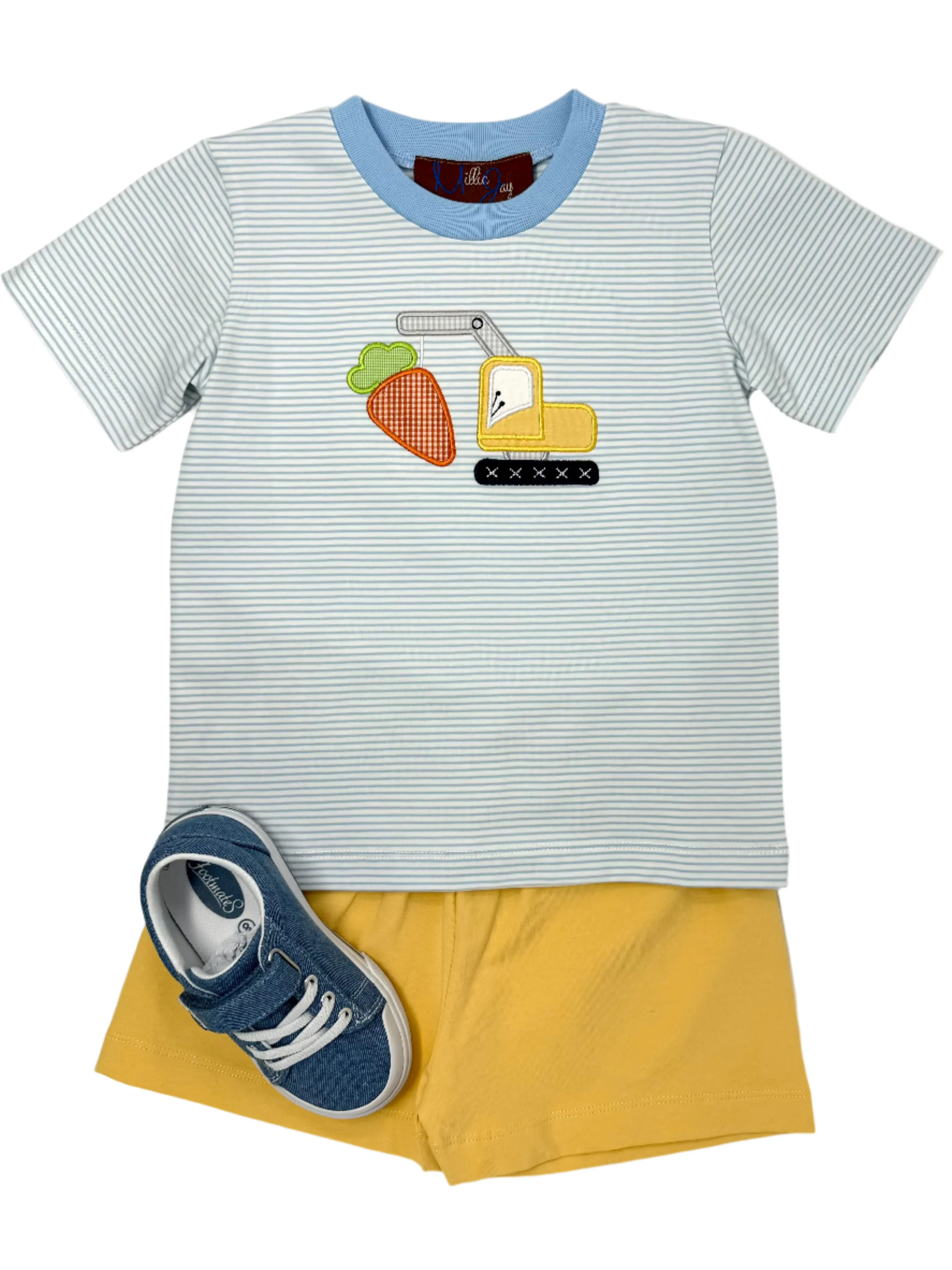 Easter Time Applique Boys Short Set