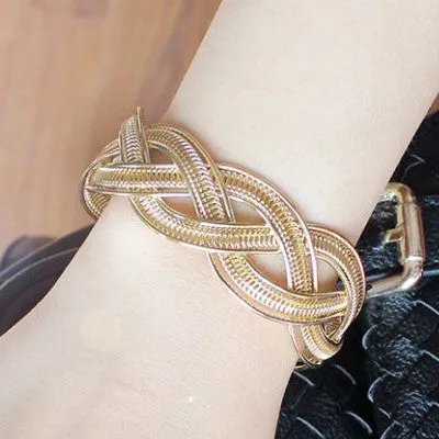 Edgy Braid Cuff Bracelet