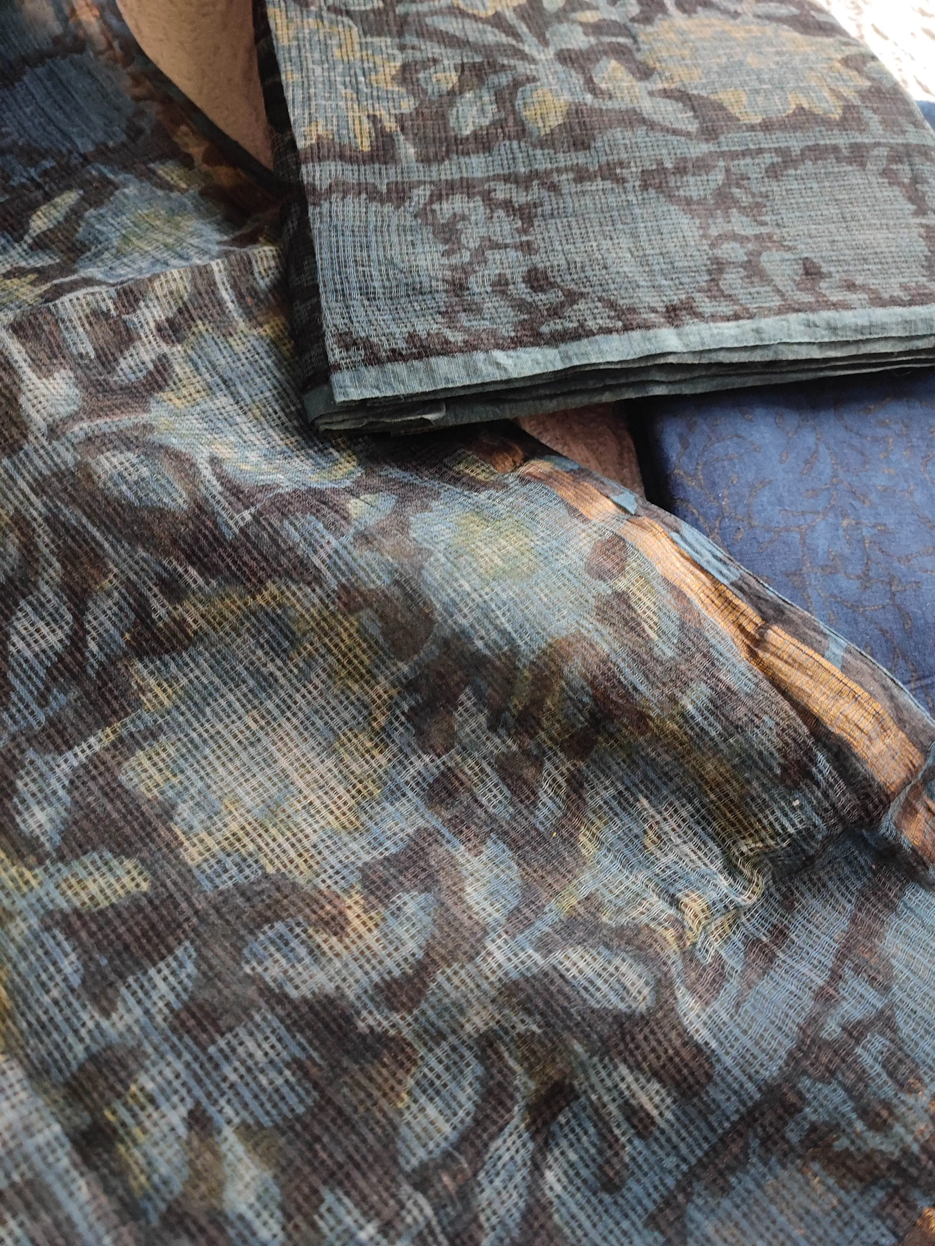 Elegant Floral Printed Kota Suit with premium cotton bottom and kota dupatta
