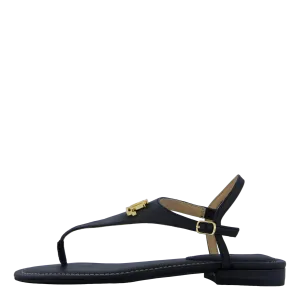 Ellington Burnished Leather Sandal Black