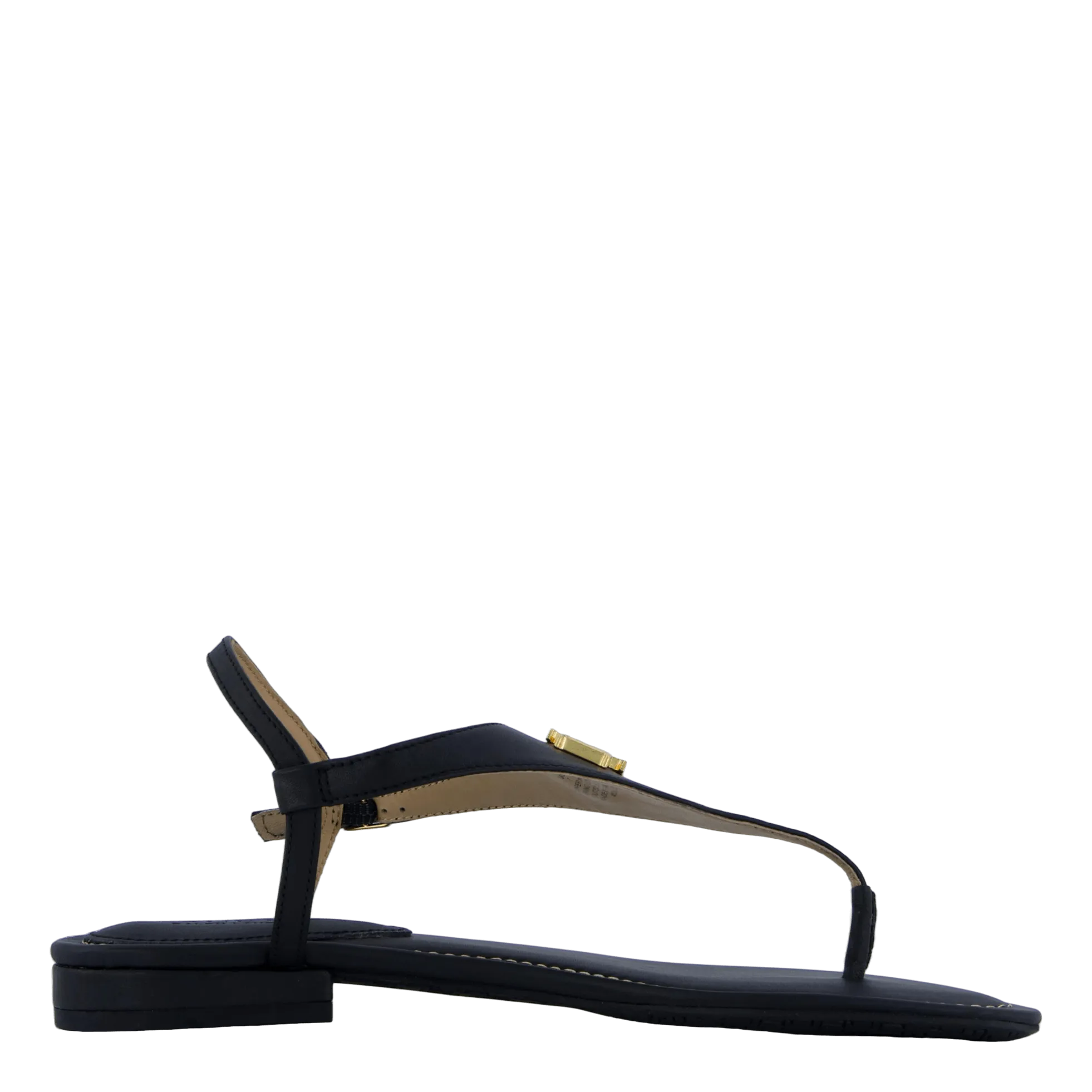Ellington Burnished Leather Sandal Black