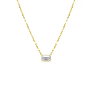 Emerald Bezel Necklace