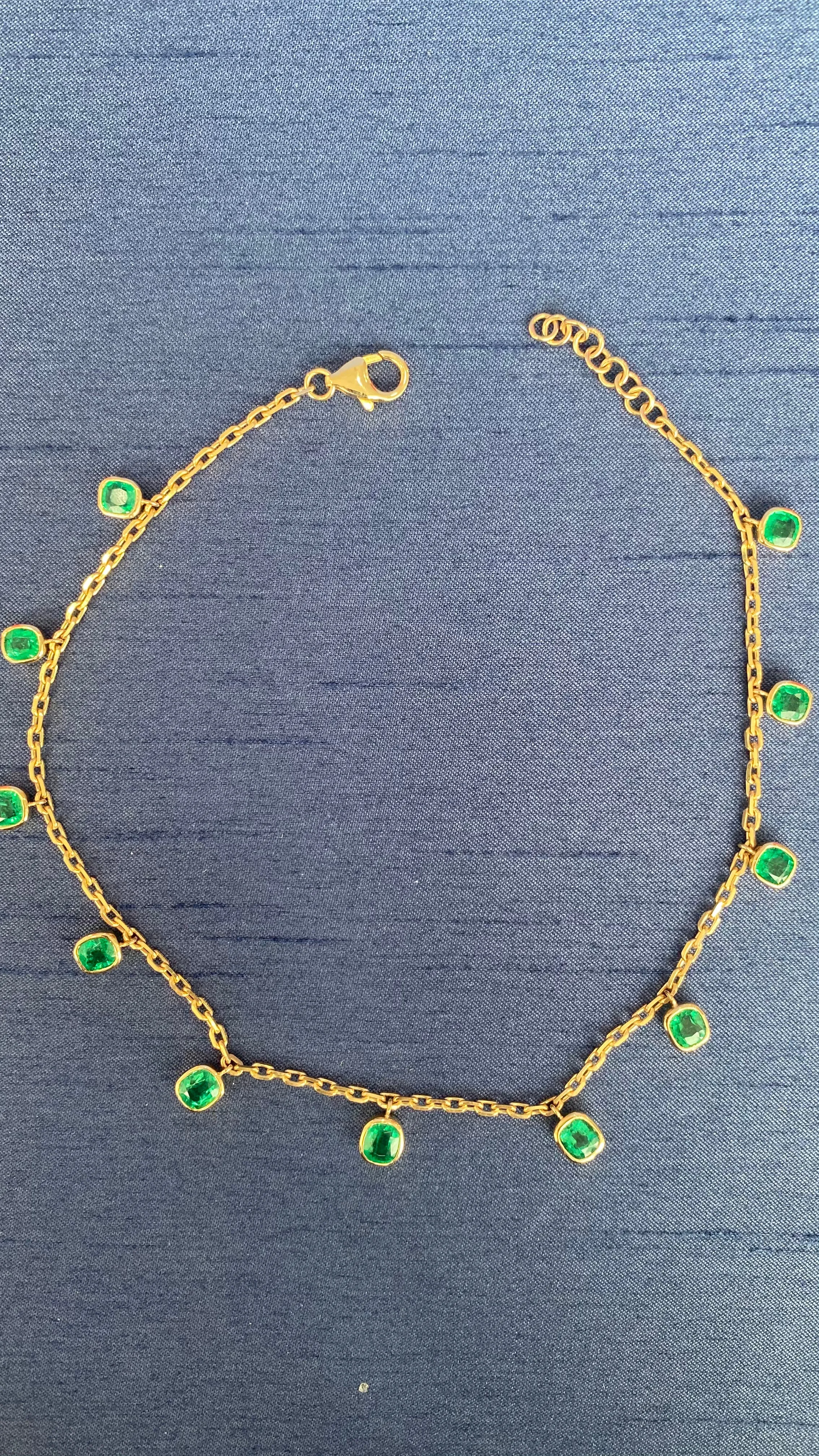 Emerald Cushion Choker