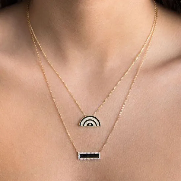 Enamel Bar Necklace