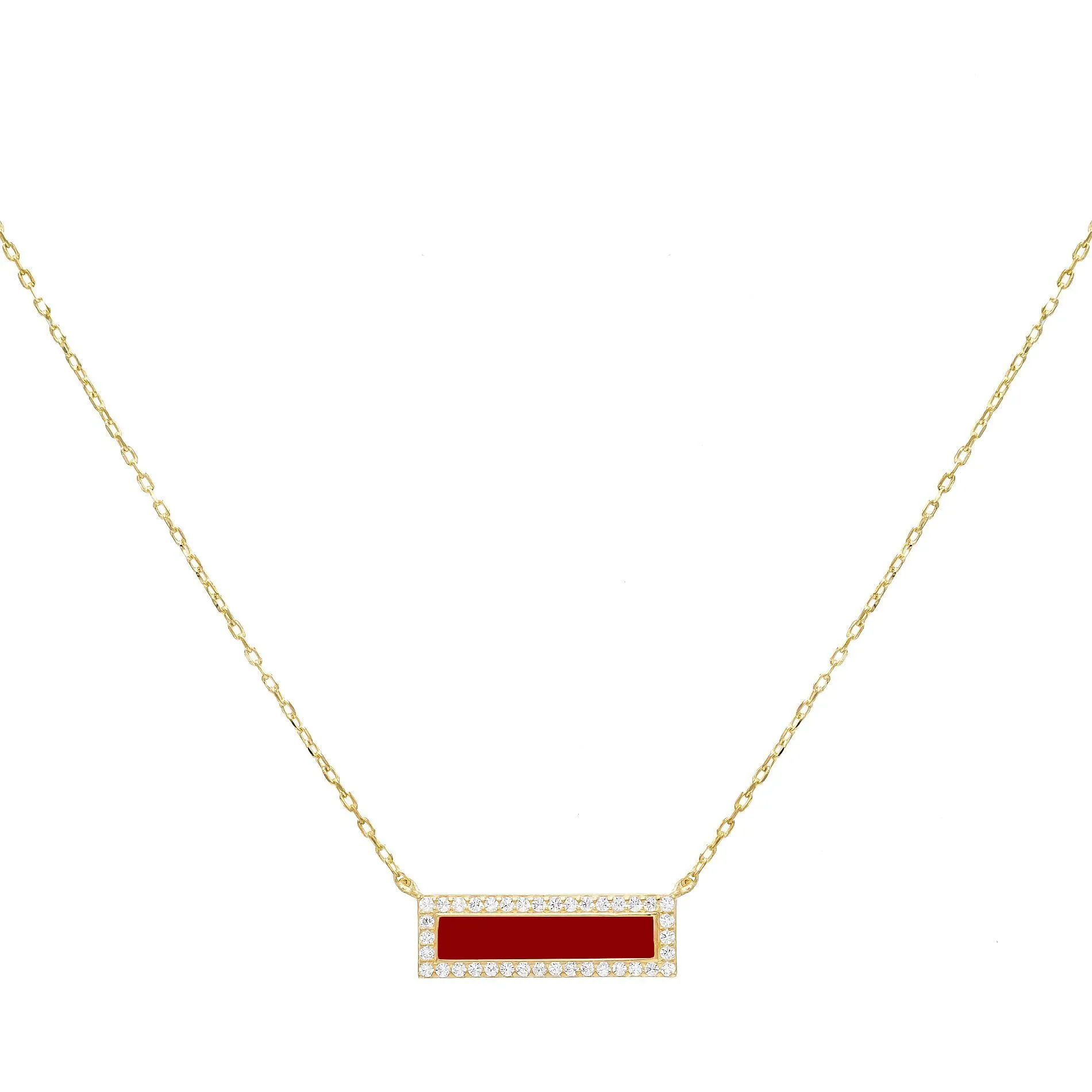 Enamel Bar Necklace