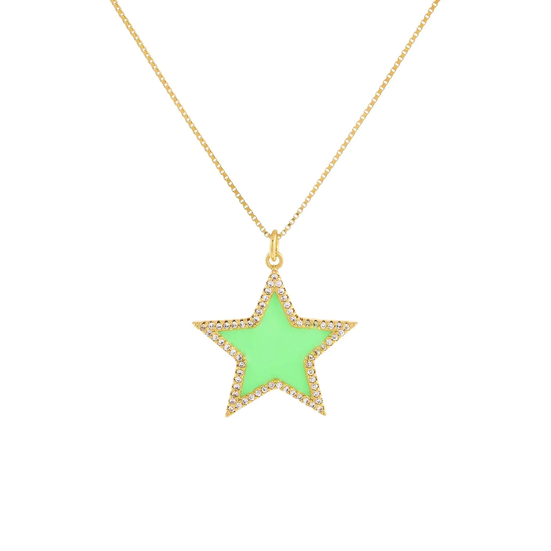 Enamel Star Charm Necklace