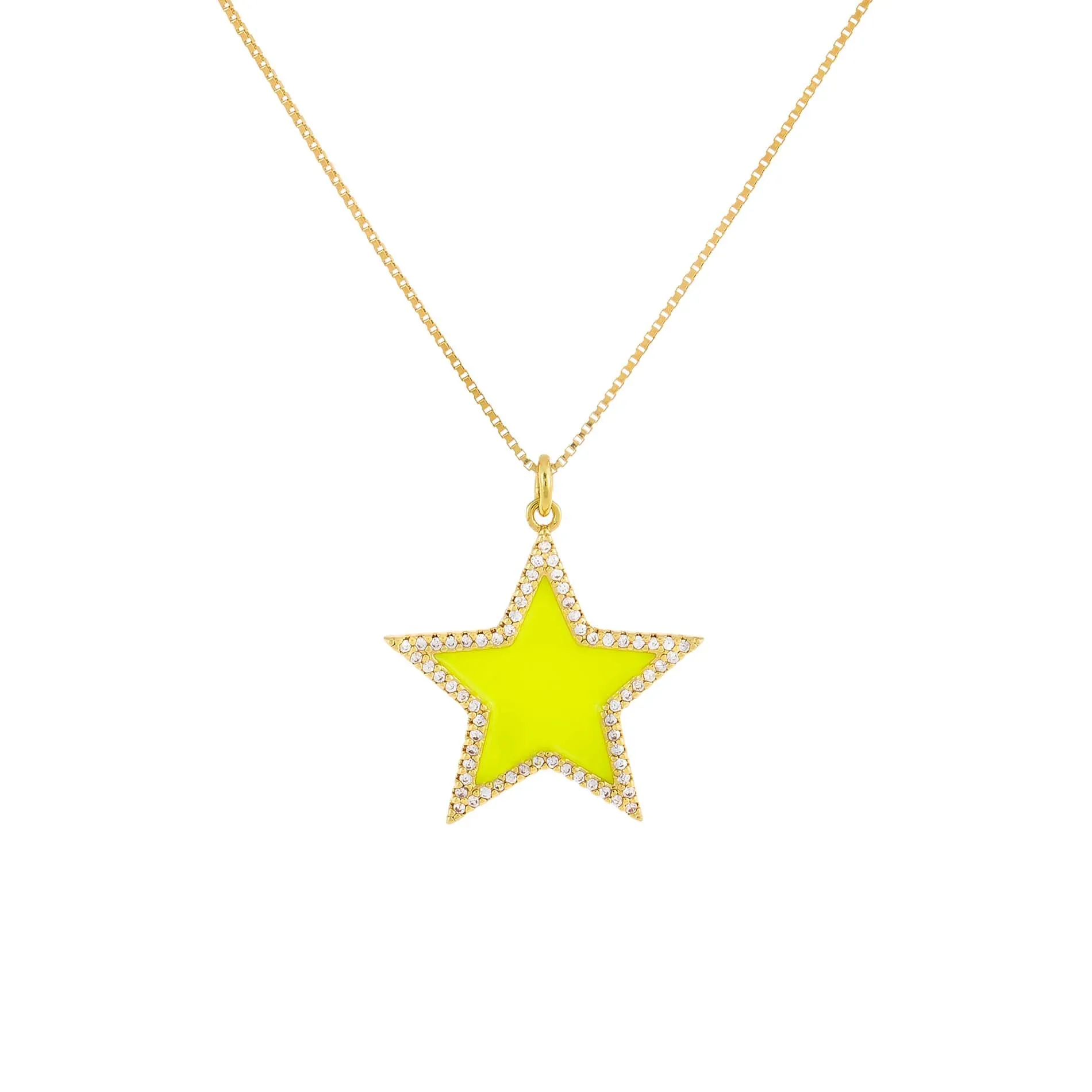 Enamel Star Charm Necklace