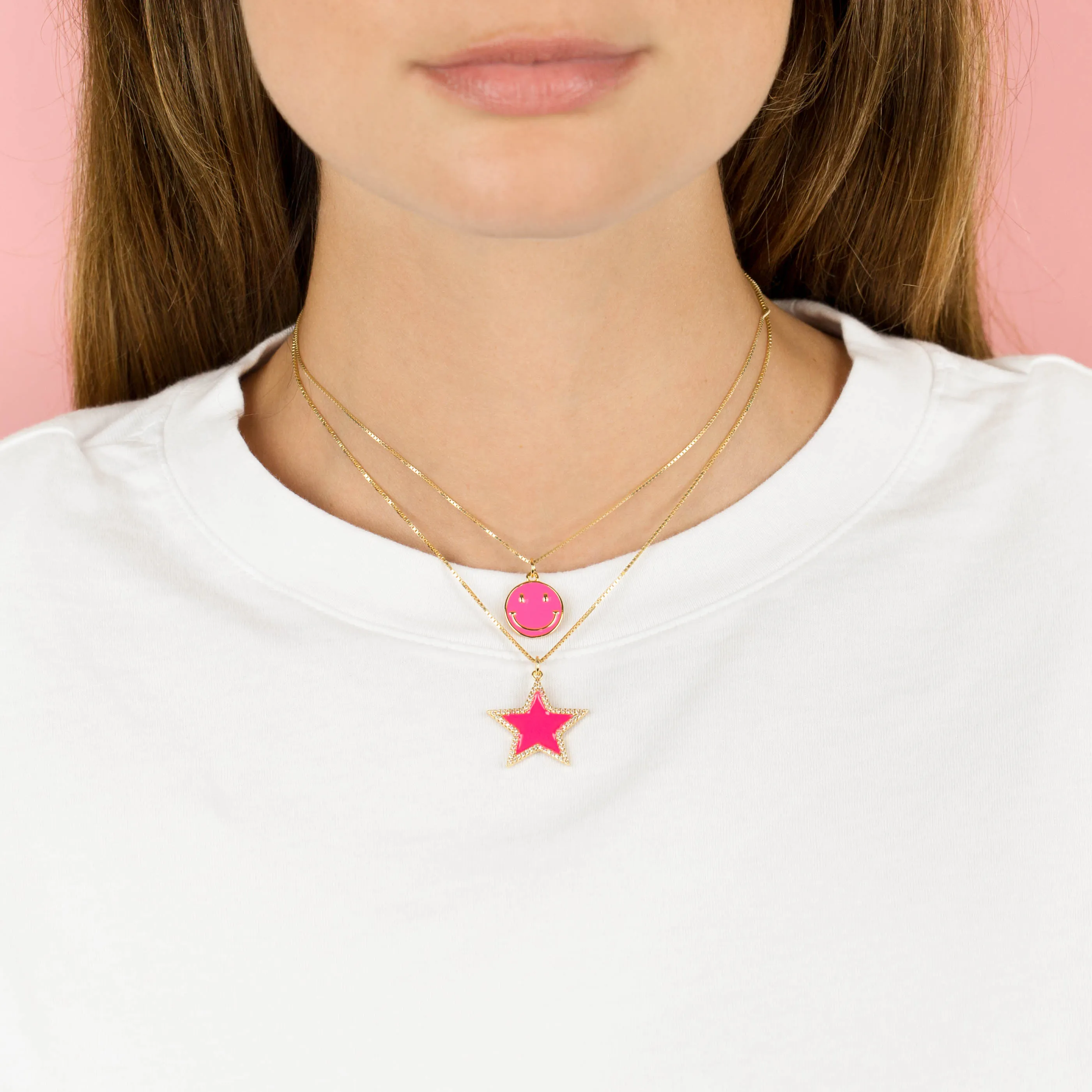 Enamel Star Charm Necklace
