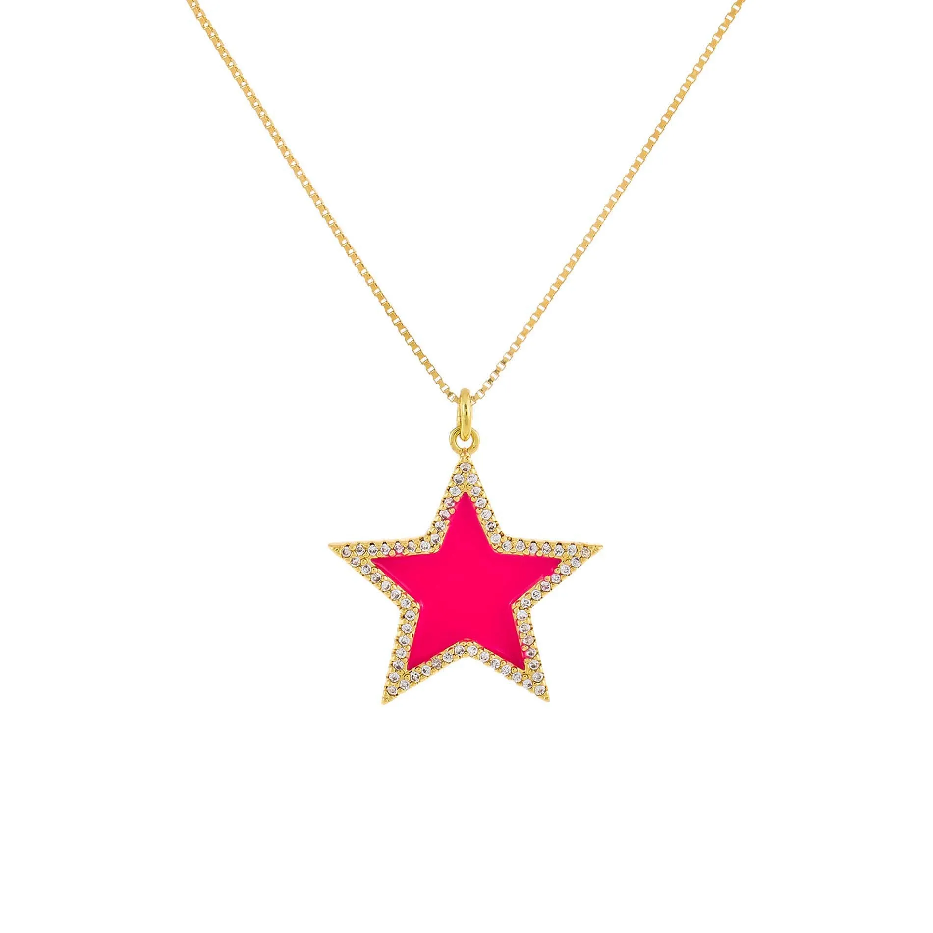 Enamel Star Charm Necklace