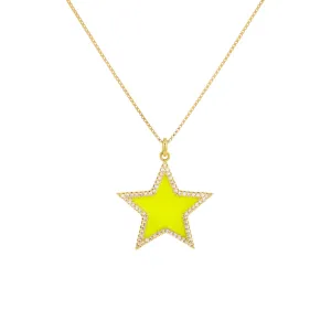 Enamel Star Charm Necklace