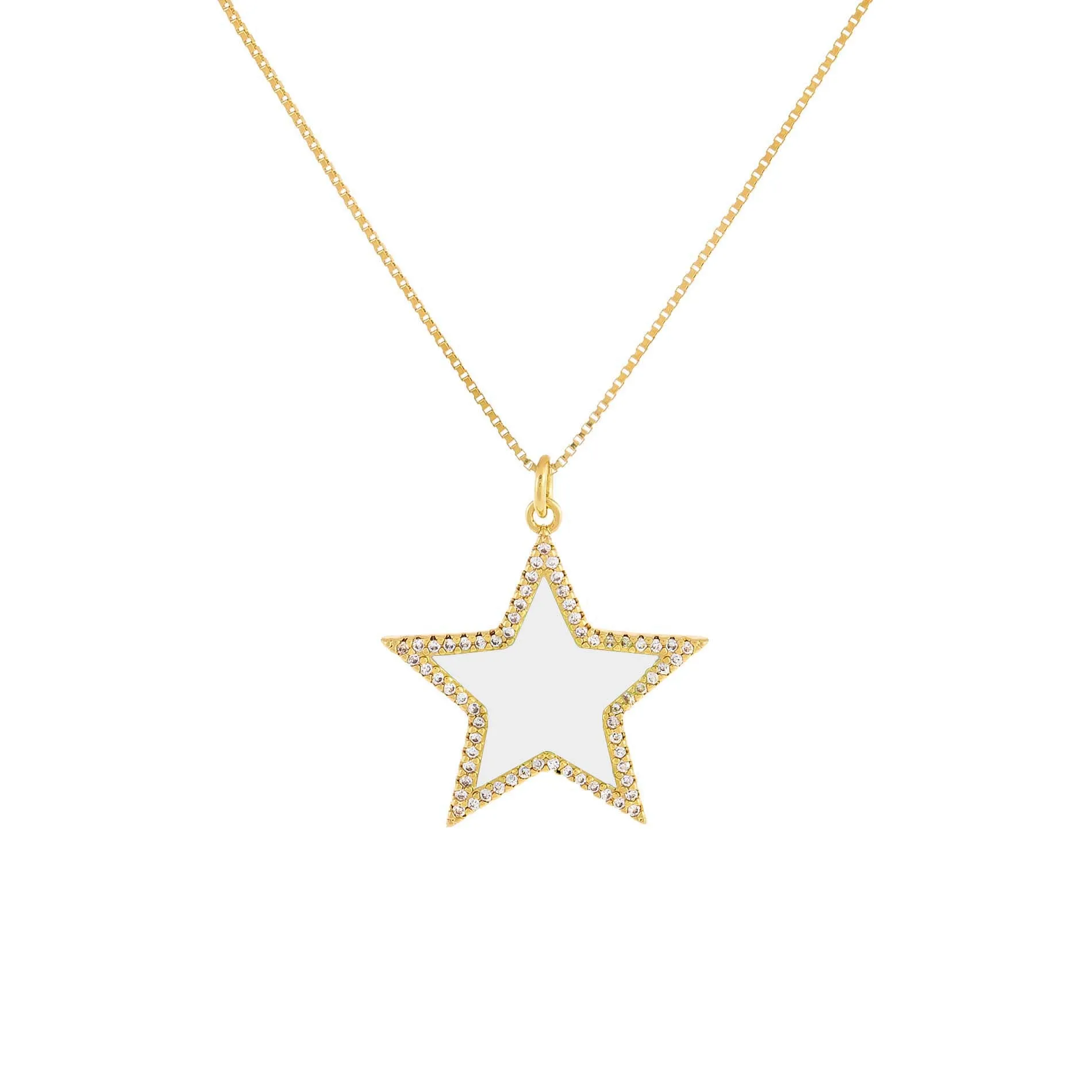 Enamel Star Charm Necklace