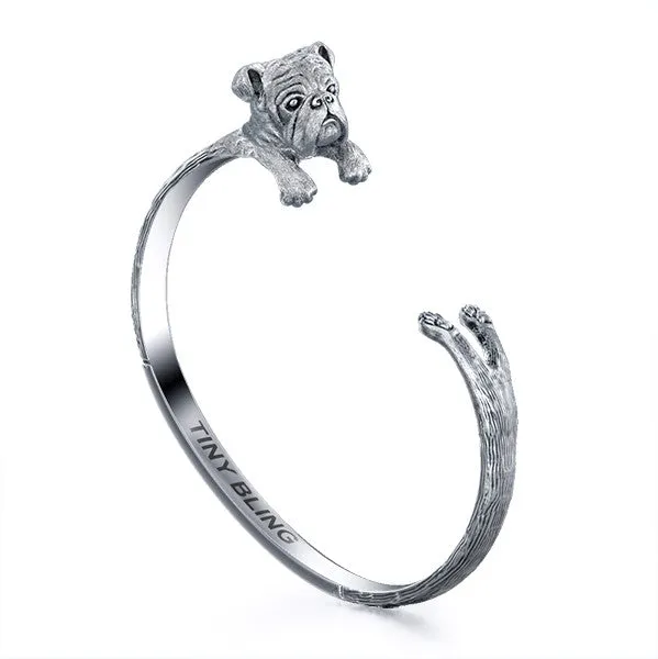 English Bulldog Breed Jewelry Cuddle Cuff Bracelet